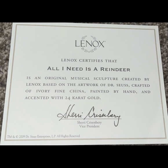 Lenox Dr. Seuss Music Box Display - Picture 4 of 5